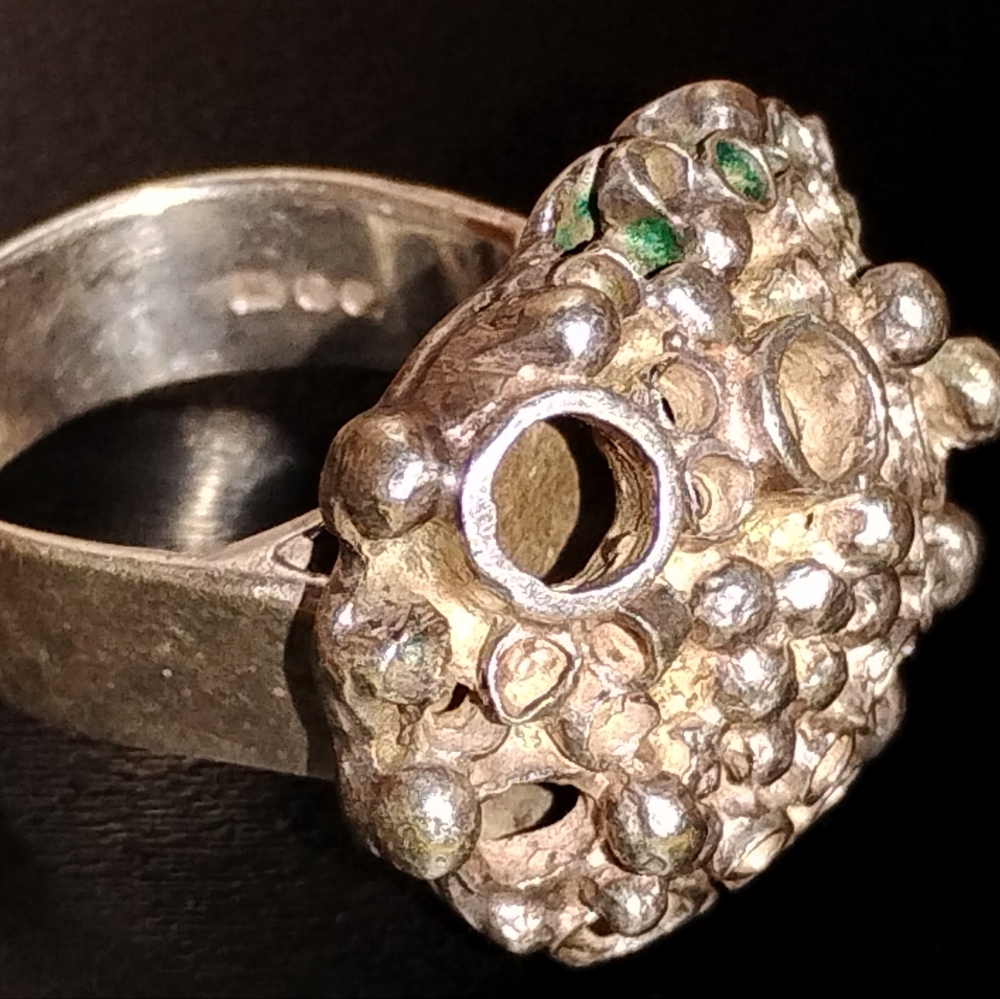 VTG George Weil 1970 Brutalist Sterling Silver Ring - London Hallmarked